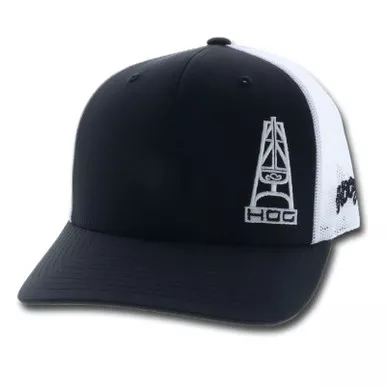 HOOEY HOG Black/White Trucker Cap (3029T-BKWH)