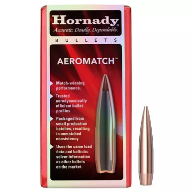 Hornady 24573 Aeromatch 6mm 105gr 100 Per Box/25 Case