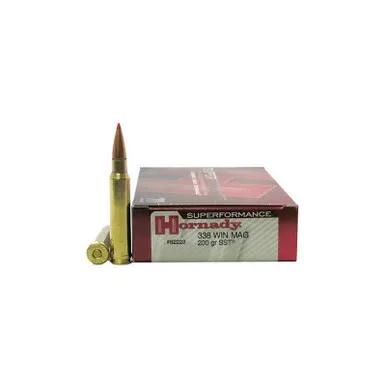 Hornady 82223 Superformance 338WinMag 200gr Super Shock Tip 20 Per Box/10 Case