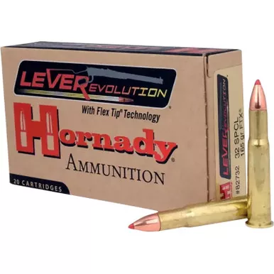 Hornady 82732 LEVERevolution 32WinSpecial 165gr Flex Tip eXpanding 20 Per Box/10 Case