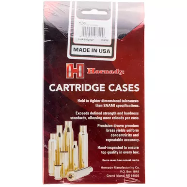 Hornady 8729 Unprimed Cases Cartridge 35 Rem Rifle Brass 50 Count