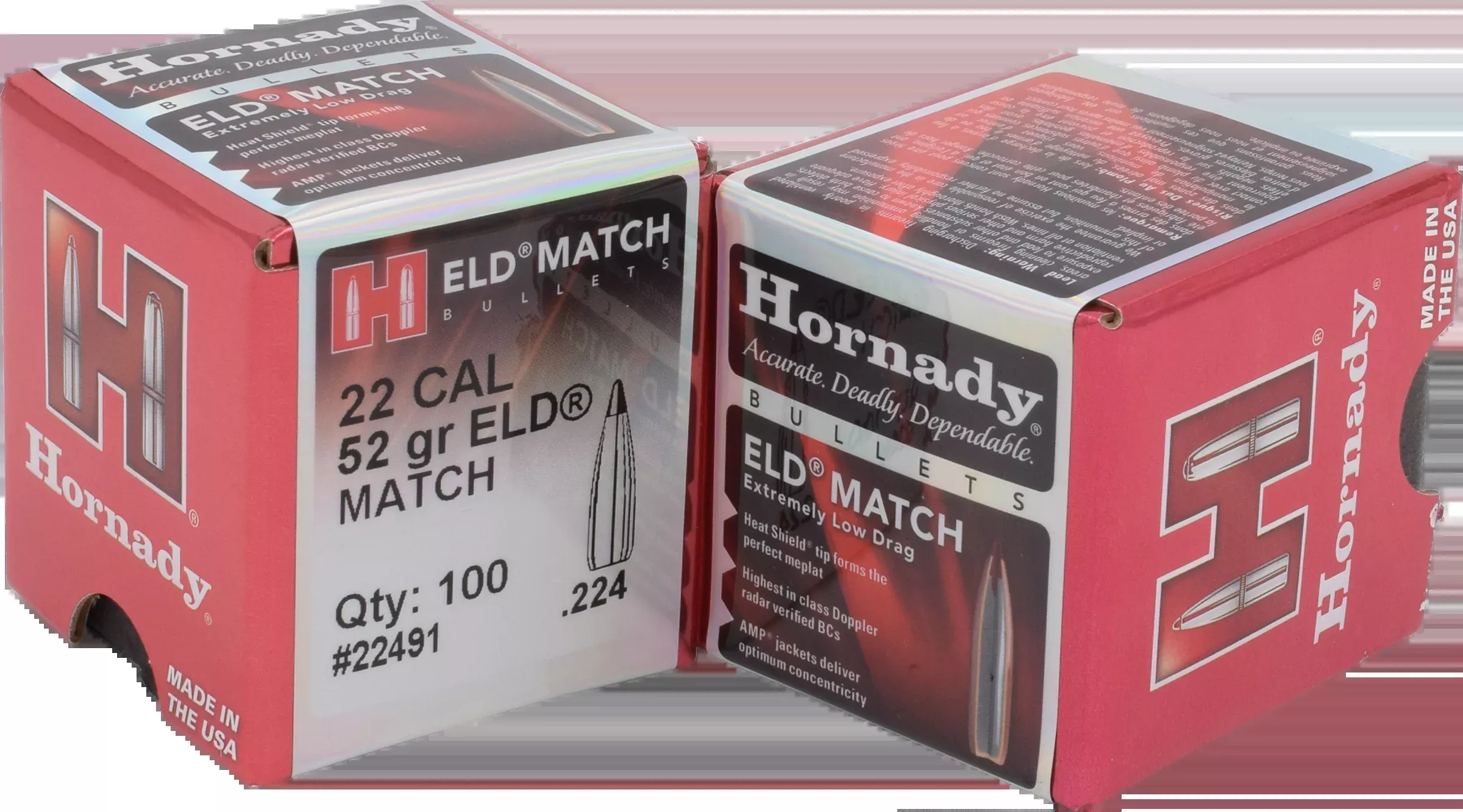 Hornady Bullets 22cal .224 - 73gr. Eld-m Match 100ct