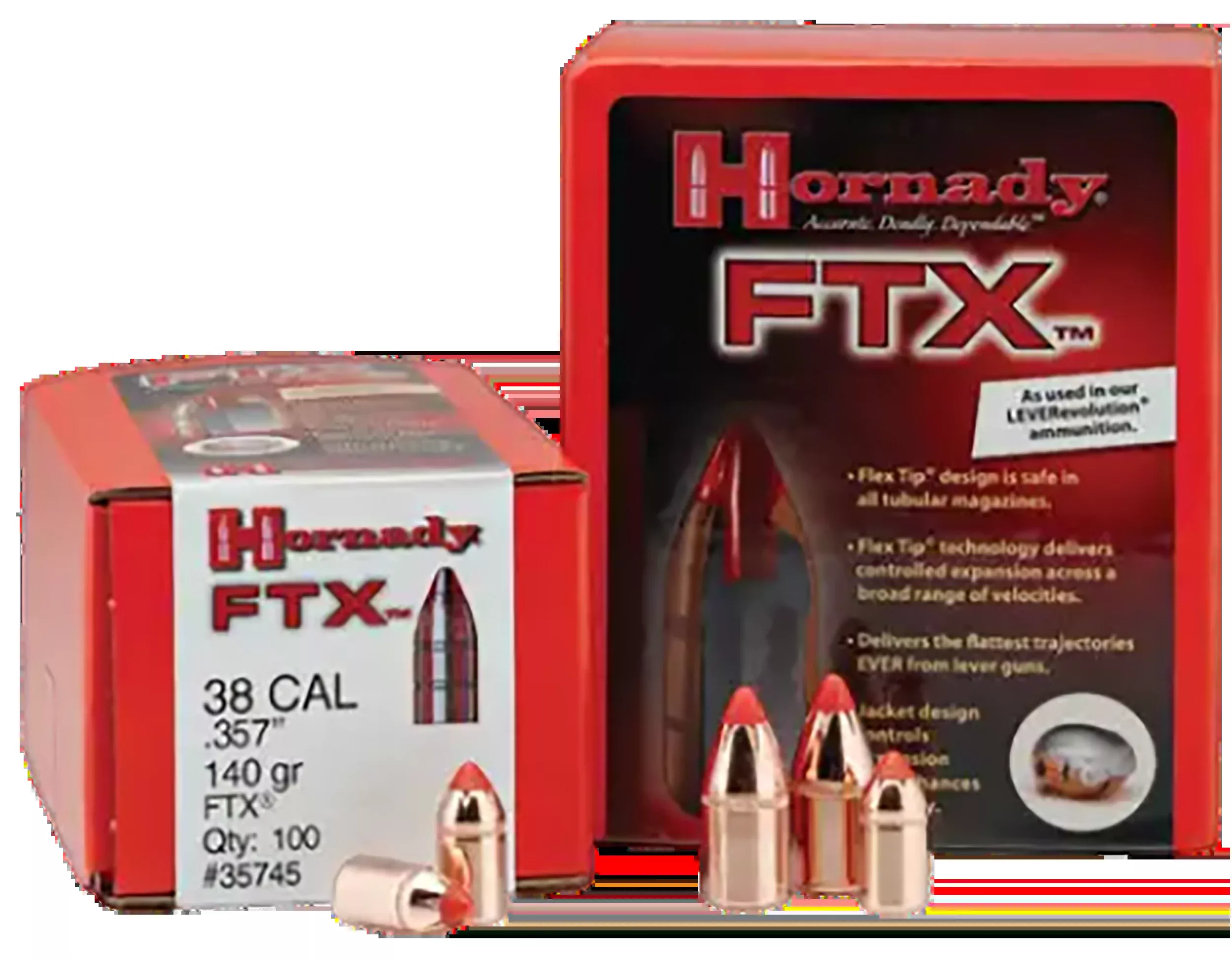 Hornady Bullets 50 Cal .500 – 300gr Ftx 50ct 25bx/cs