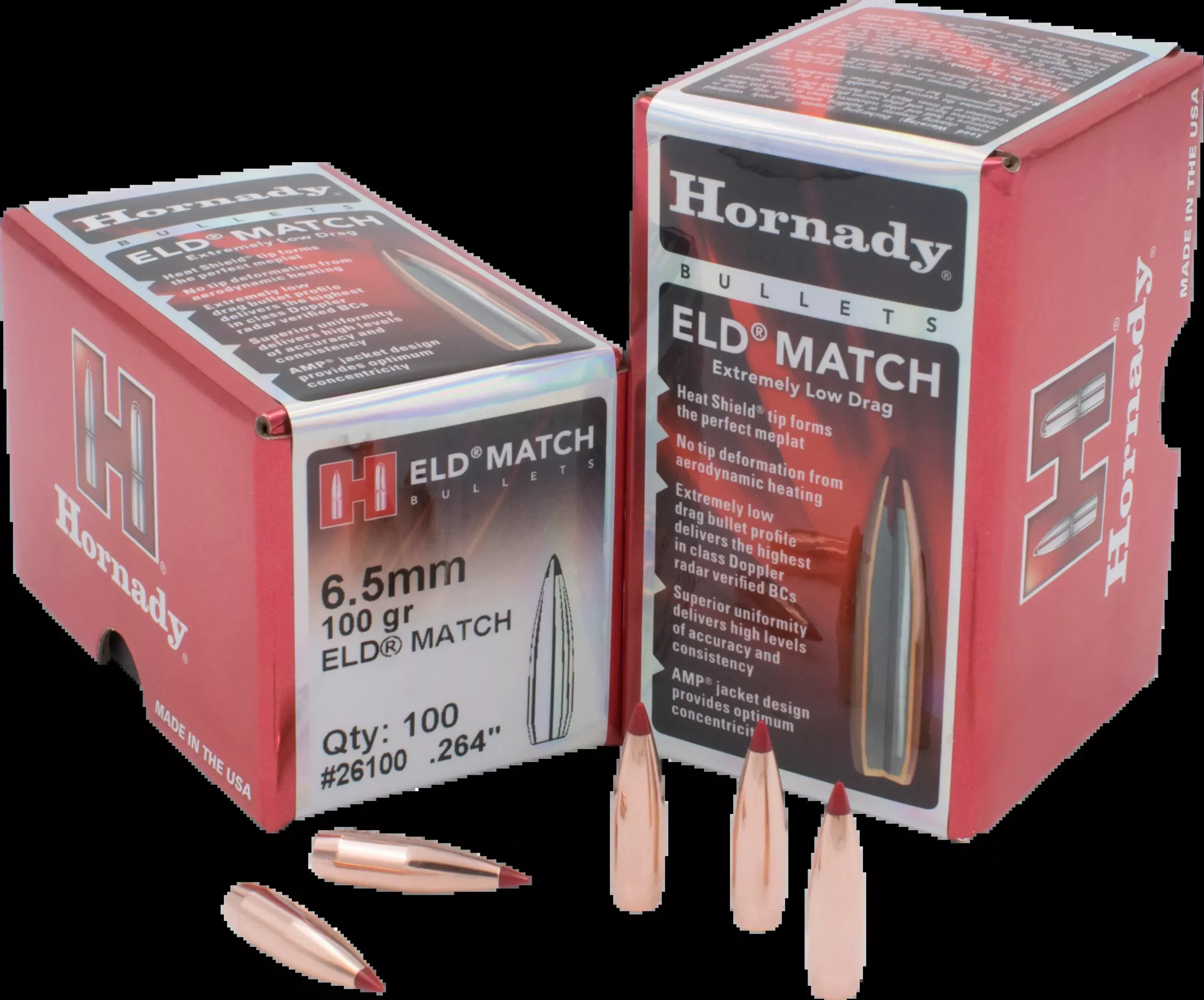 Hornady Bullets 6.5mm .264 – 100gr. Eld-match100ct