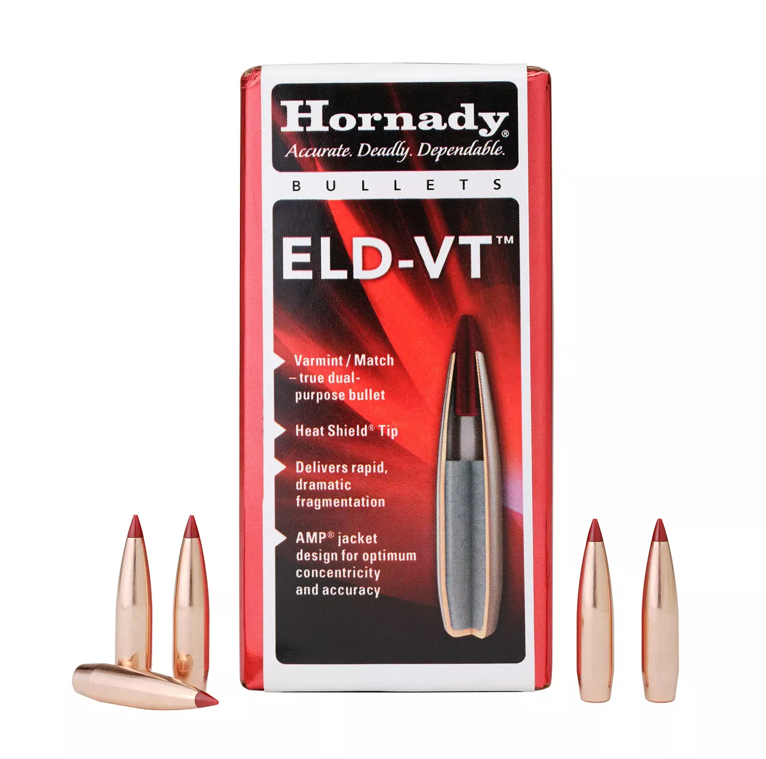Hornady ELD-VT 22 Cal .224 62 Gr. ELD-VT 100/Box