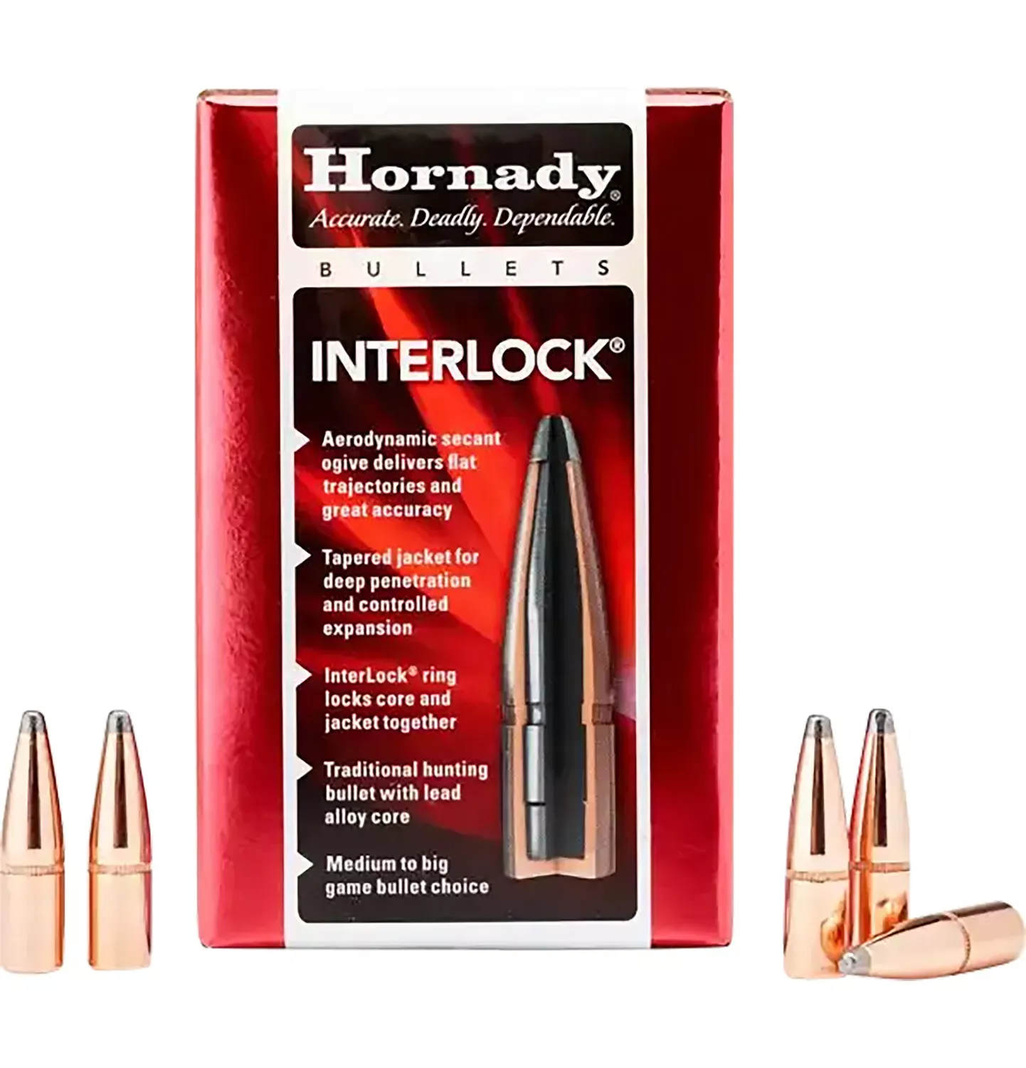Hornady InterLock 32 Cal 170 gr Flat Point 100 Rounds 3210