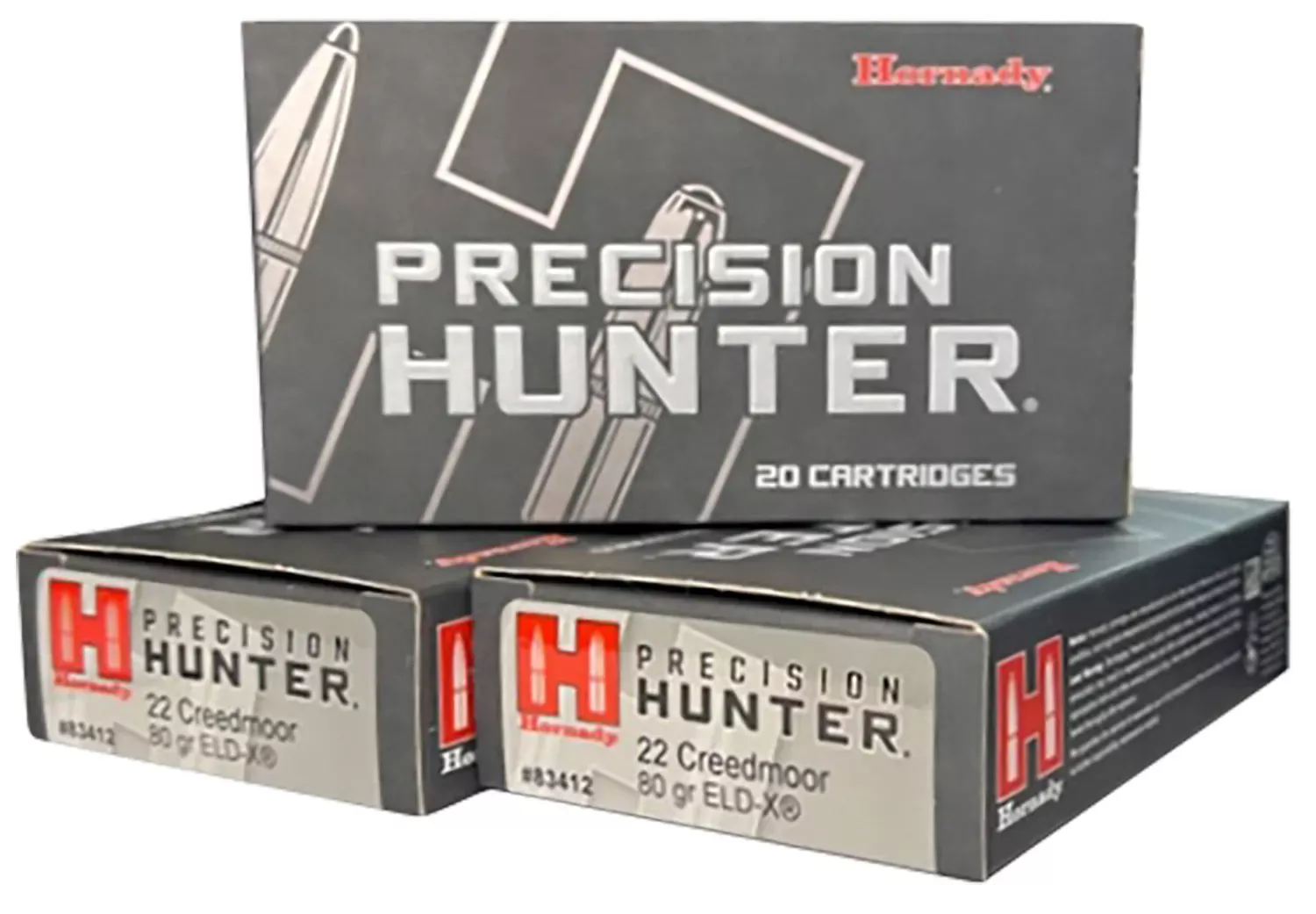 Hornady Precision Hunter 22 Creedmoor Ammo 80 gr ELD-X 20 Rounds 83412