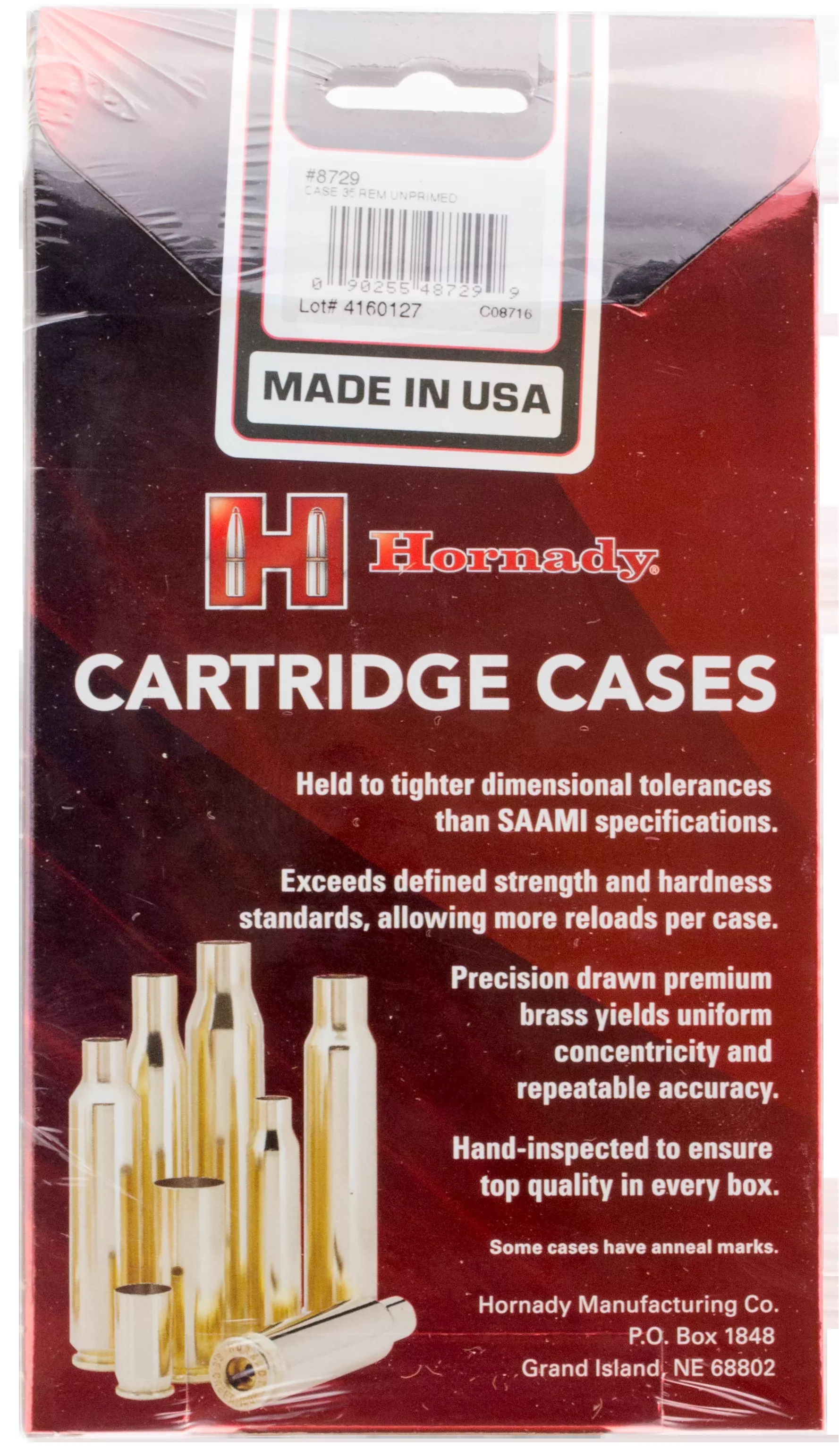 Hornady Unprimed Cases - .35 Rem 50pk 5bx/cs