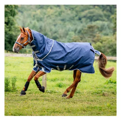 HORSEWARE IRELAND Amigo Bravo 12 Plus (0g Light) Navy/Titanium Grey/Silver Turnout (AARP70-BJI0)