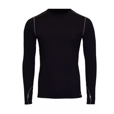 HOT CHILLYS Men's Micro-Elite Chamois Black Crewneck (HC9628-101)