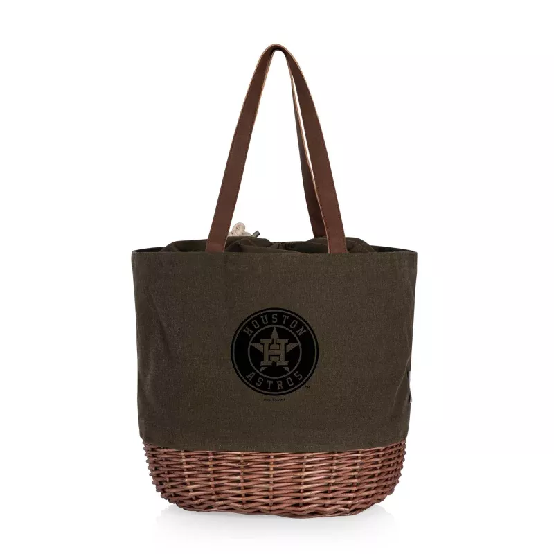 Houston Astros – Coronado Canvas and Willow Basket Tote