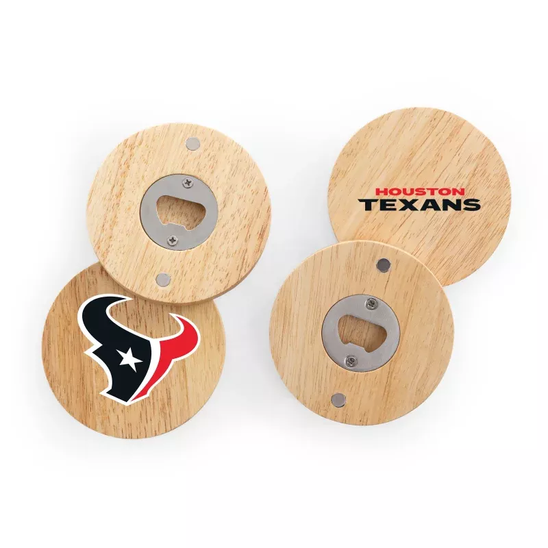 Houston Texans – Coasters with Bottle Openers Set of 4