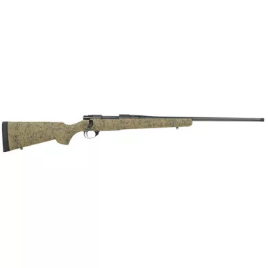 Howa HHS43163 M1500 HS Precision 308 Win 5+1 22" Threaded Barrel, Black Metal Finish, Green with Black Webbing Fixed HS Precision Stock