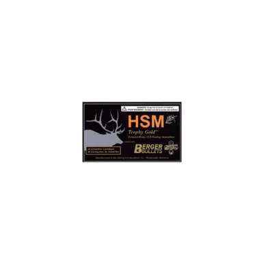 HSM 300WSM185VLD Trophy Gold Extended Range 300 WSM 185 gr Berger Hunting VLD Match 20 Per Box/ 25 Case