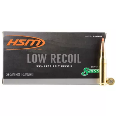 HSM 30844N Low Recoil 308 Win 150 gr Orange Polymer Tip 20 Per Box/ 25 Case
