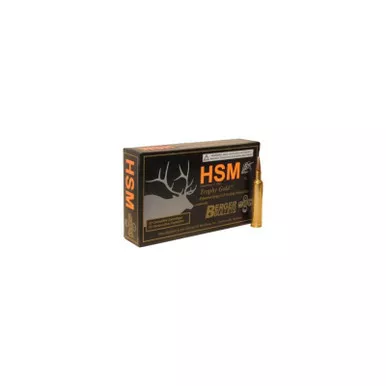 HSM 308NOR185VLD Trophy Gold Extended Range 308 Norma Mag 185 gr Berger Hunting VLD Match 20 Per Box/ 20 Case