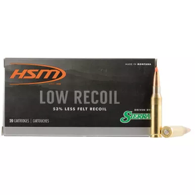 HSM 7MM0810N Low Recoil 7mm-08 Rem 140 gr Orange Polymer Tip 20 Per Box/ 25 Case