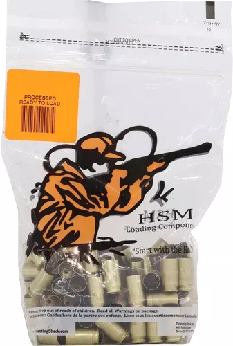 Hsm Brass 9mm Once Fired - Unprimed 100 Count