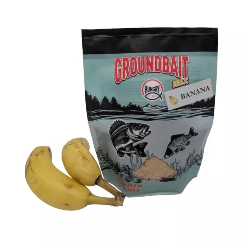 HungryFish GroundBait Mix – (Banana) 15.5oz