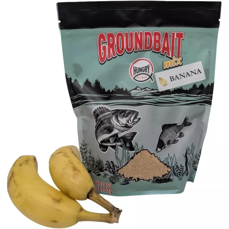 HungryFish GroundBait Mix –(Banana ) 2 lb