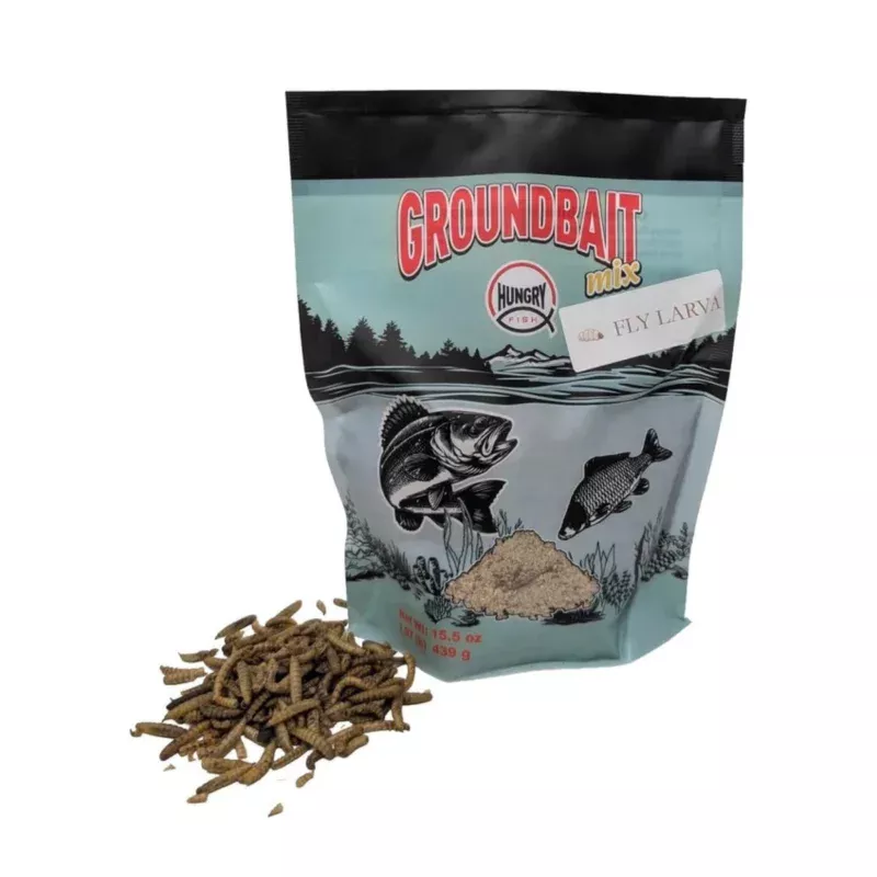 HungryFish GroundBait Mix – ( Fly Larva) 15.5oz