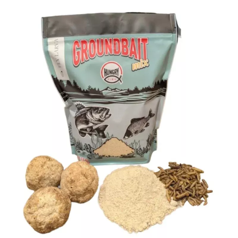HungryFish GroundBait Mix – ( Fly Larva ) 2 lb