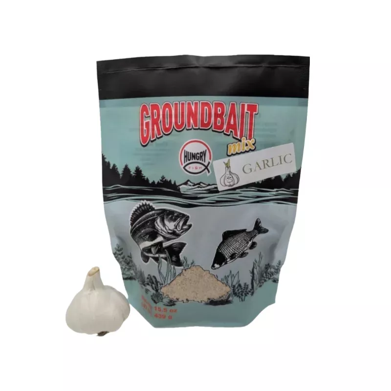 HungryFish GroundBait Mix – (Garlic) 15.5oz