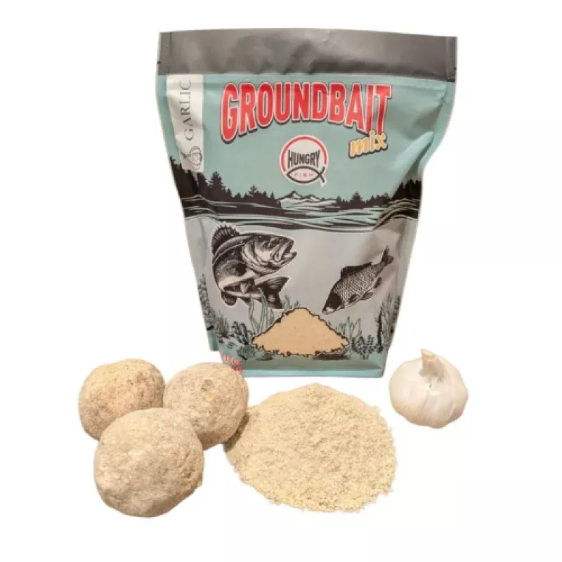 HungryFish GroundBait Mix –( Garlic ) 2 lb