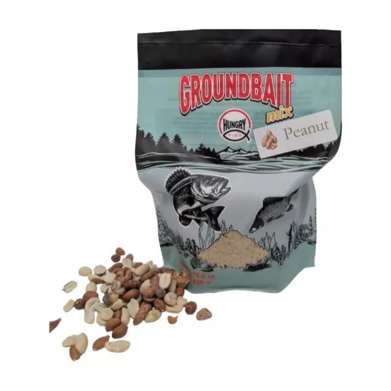 HungryFish GroundBait Mix – (Peanut) 15.5oz