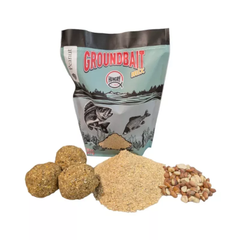 HungryFish GroundBait Mix –( Peanut ) 2 lb