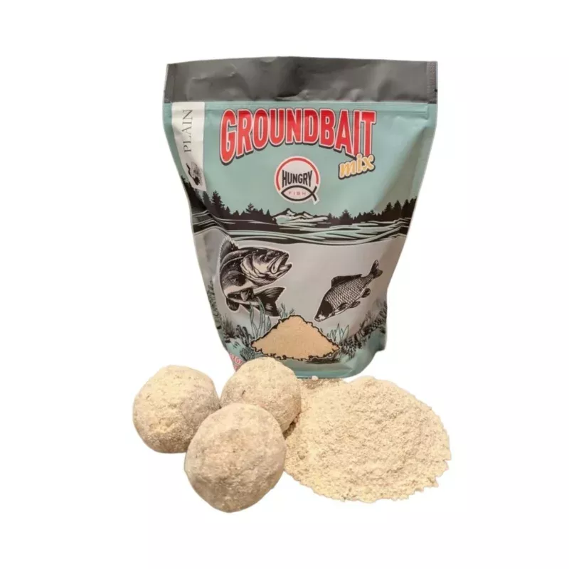 HungryFish GroundBait Mix – ( Plain ) 15.5oz