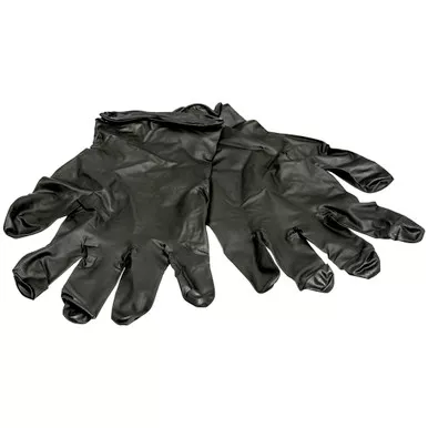 Hunters Specialties HS-100047 Nitrile Field Dressing Gloves, Black, 10 Pack