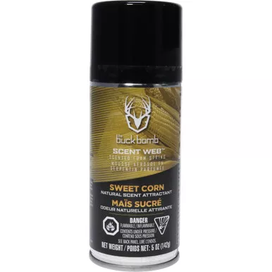 Hunters Specialties HS-BB-SW-SWTCRN Scent Web Foam Spray Sweet Corn, Black