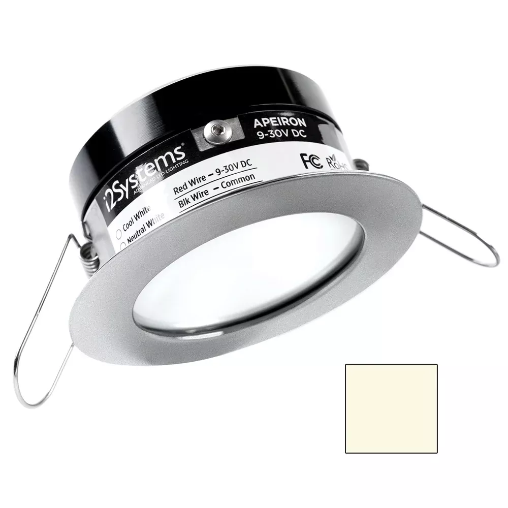 i2Systems Apeiron PRO A503 – 3W Spring Mount Light – Round – Neutral White – Brushed Nickel Finish