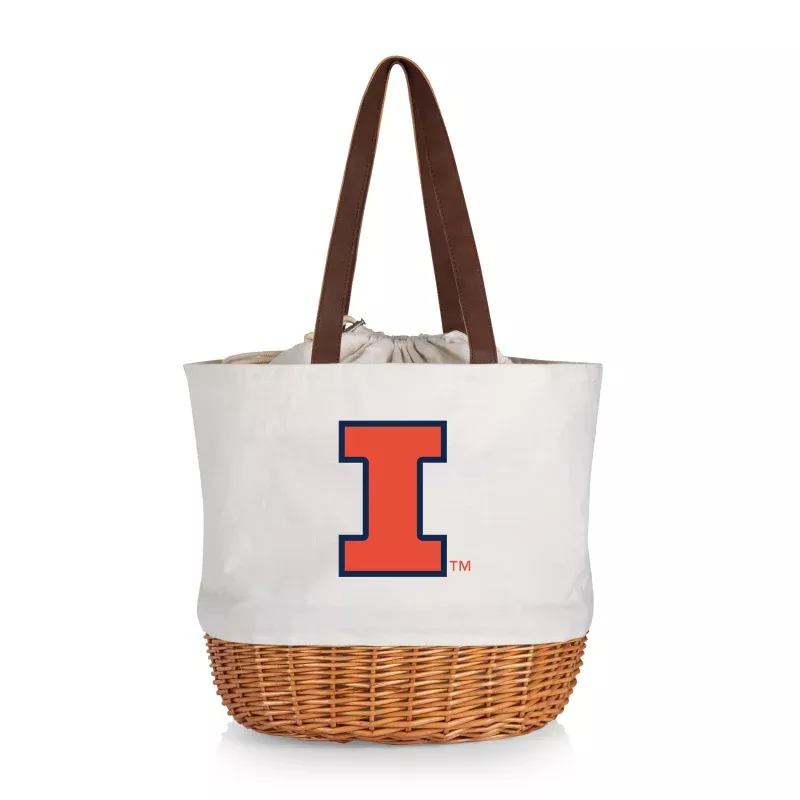 Illinois Fighting Illini – Coronado Canvas and Willow Basket Tote