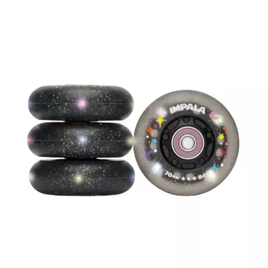 IMPALA Light Up 70mm Inline Wheels, 4-Pack