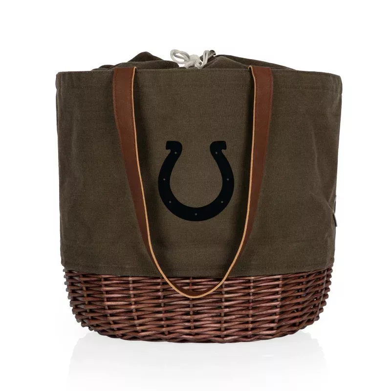 Indianapolis Colts – Coronado Canvas and Willow Basket Tote