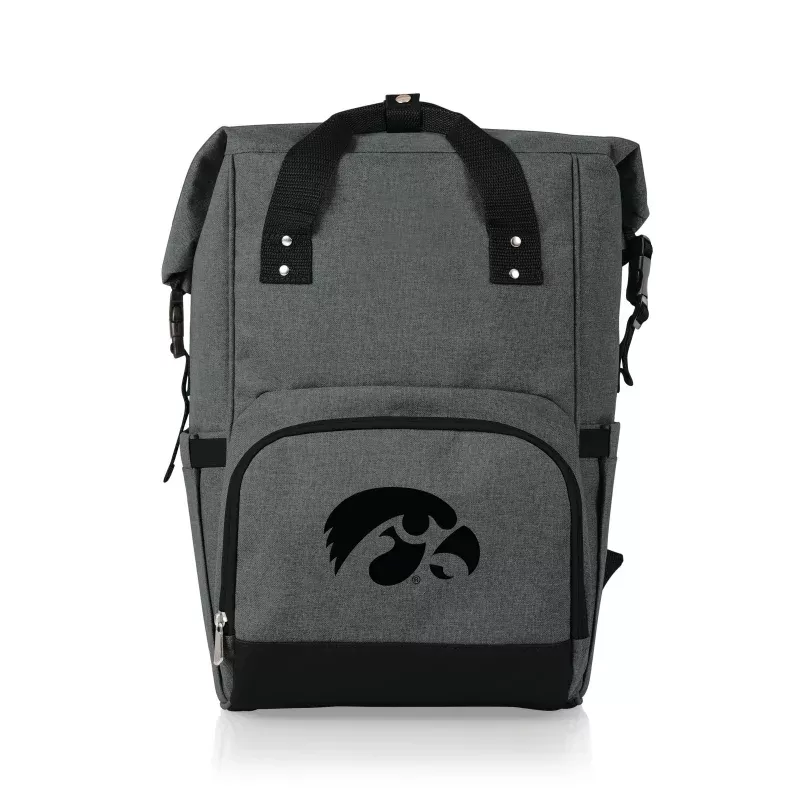 Iowa Hawkeyes – On The Go Roll-Top Backpack Cooler