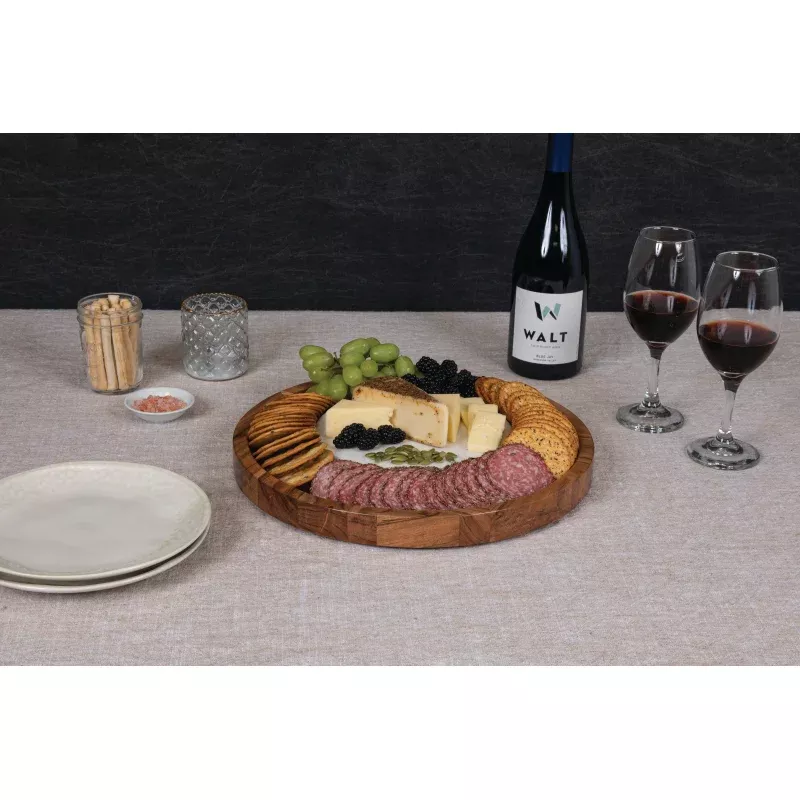 Isla Serving Platter with Marble Cheeseboard Insert