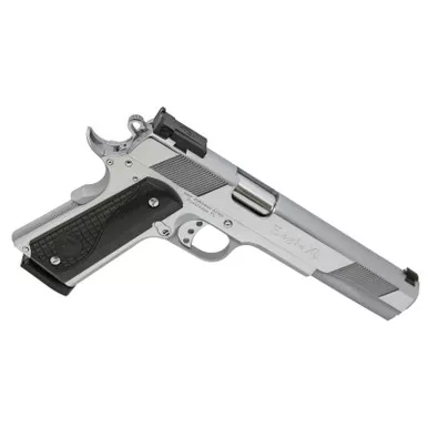 Iver Johnson Arms EAGLEXLC45 Eagle XL 45 ACP 8+1 6" Steel Barrel, Bright Chrome High Polished Long/Serrated Steel Slide & Frame w/Beavertail, Diamondwood Walnut w/Integrated Logo Grip, Right Hand