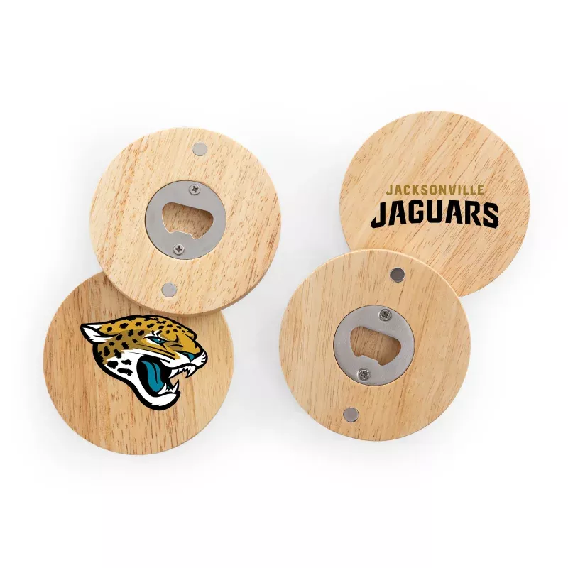 Jacksonville Jaguars – Coasters with Bottle Openers Set of 4