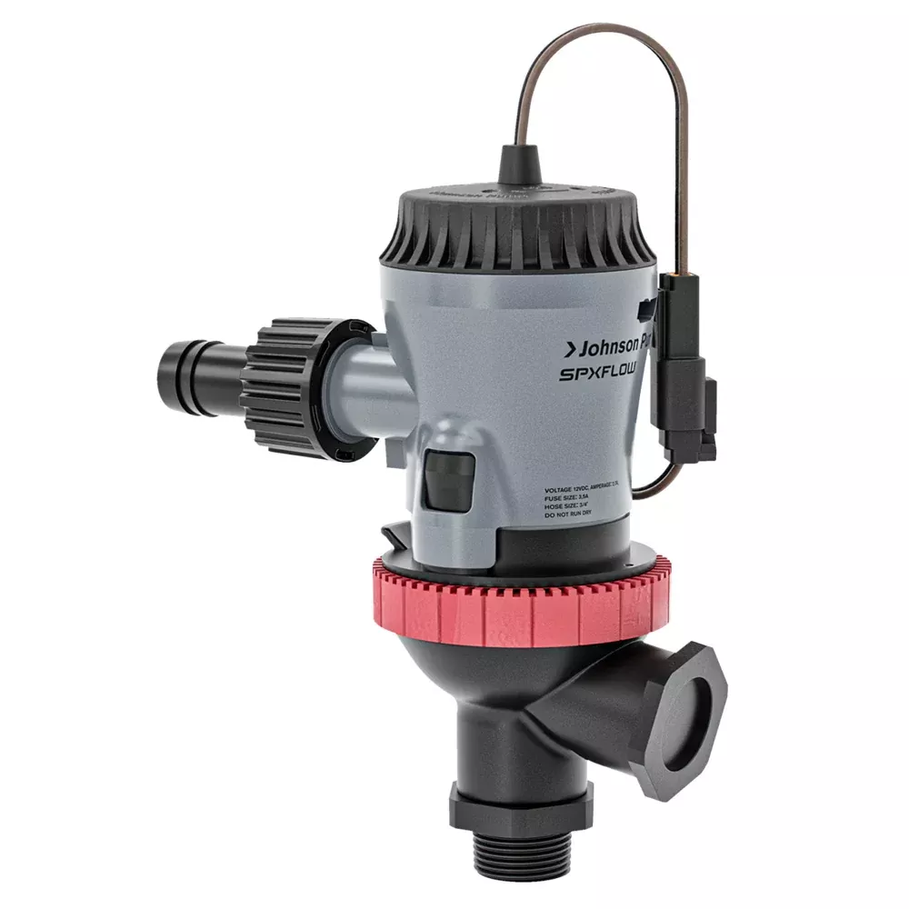 Johnson Pump Aqua O2 Twin Port 500 GPH Aerator Pump – Flex Mount – 12V