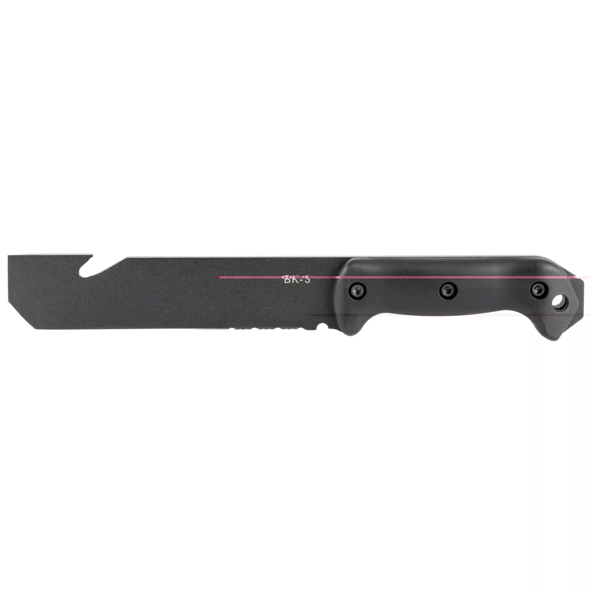 KA-BAR Becker BK3 Fixed 7 in Black Combo Blade Zytel Handle