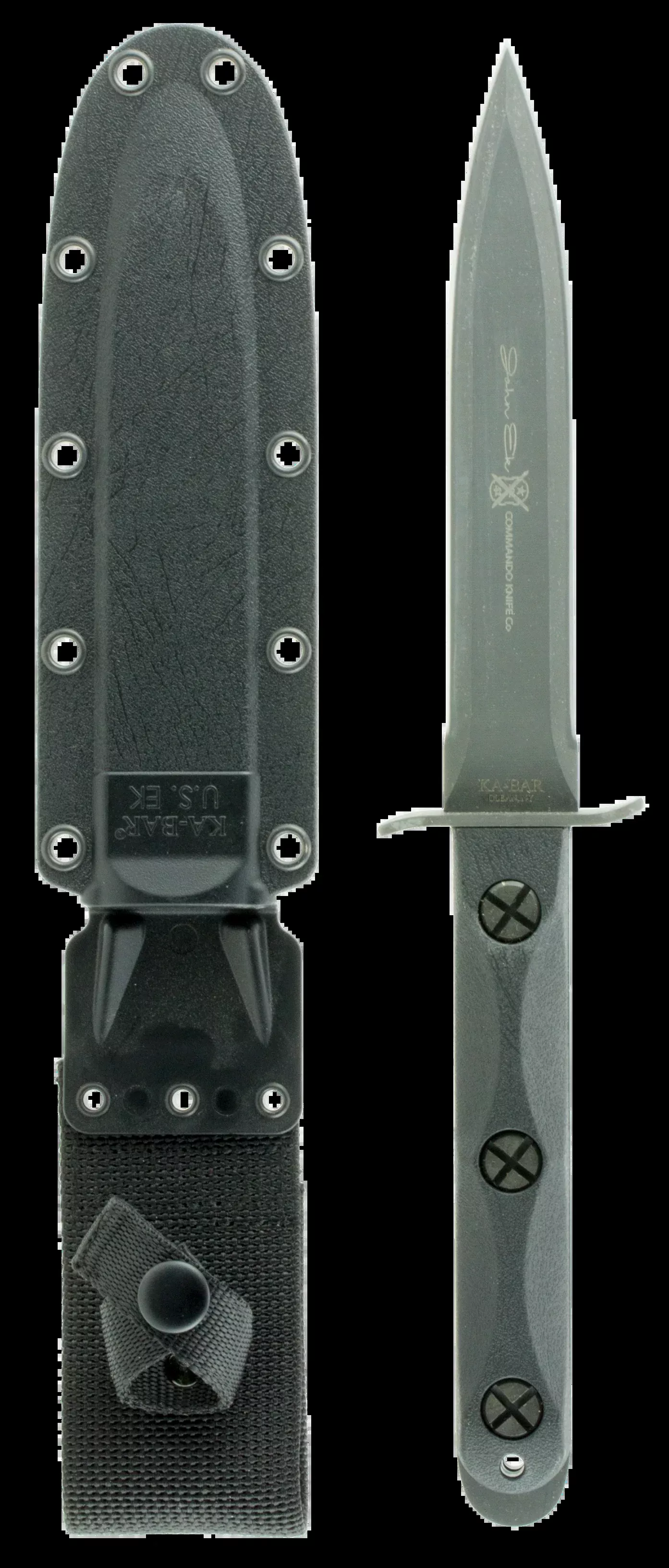 Ka-bar Ek Commando Double Edge - Spear Point 6.62" W/sheath