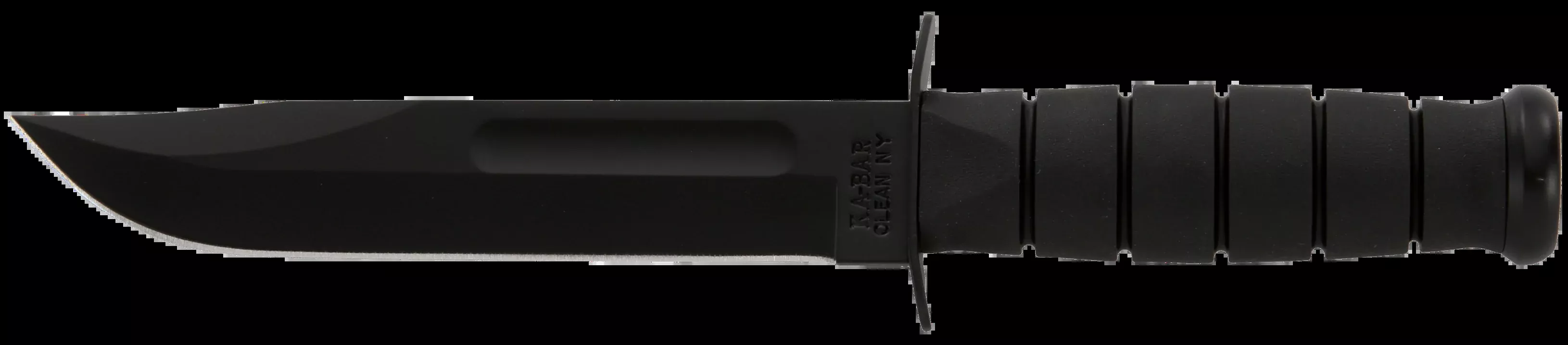 Ka-bar Full Size Black Kabar - Straight Edge 7" W/sheath
