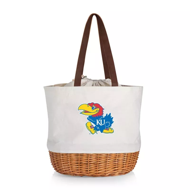 Kansas Jayhawks – Coronado Canvas and Willow Basket Tote