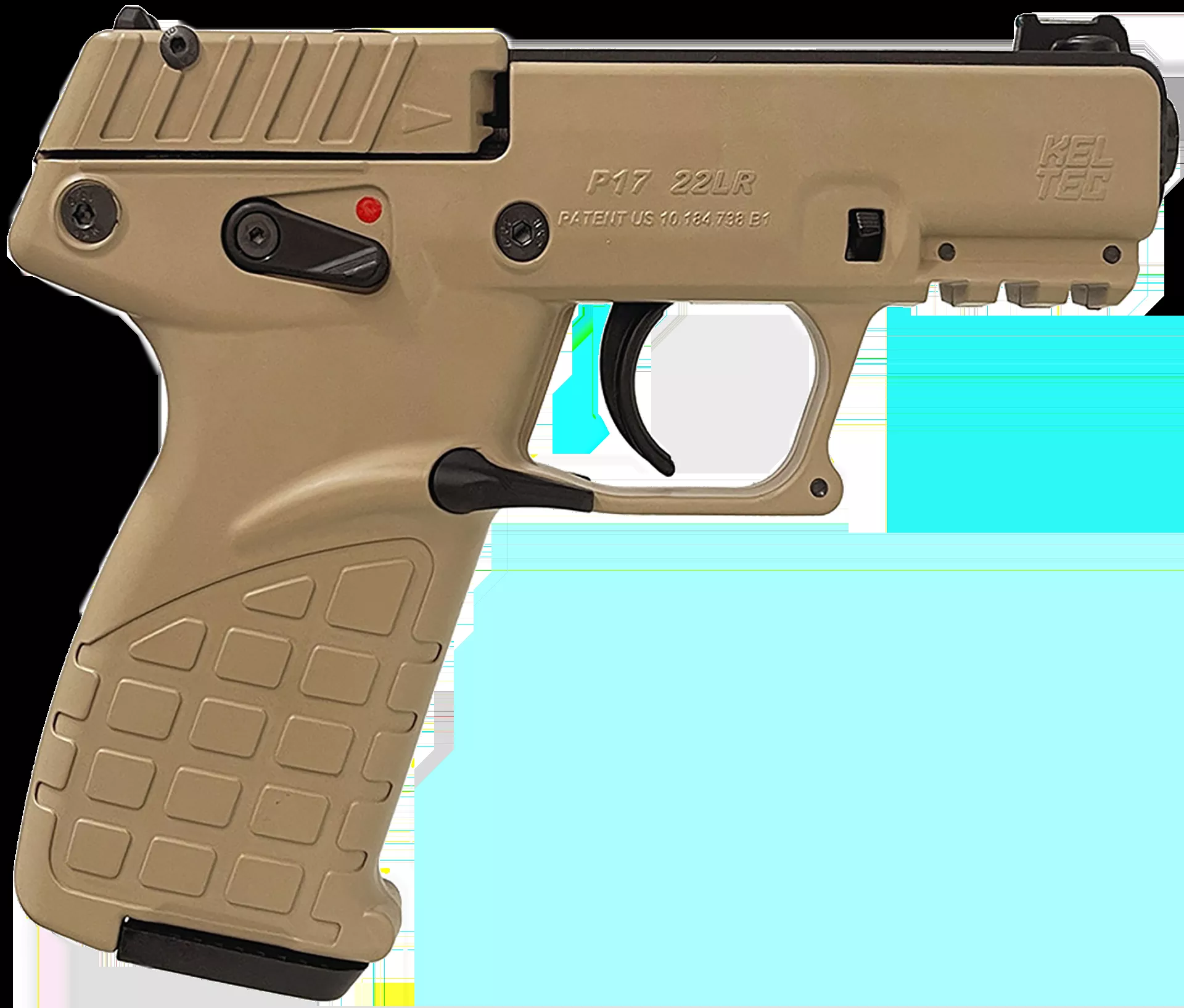 Kel-Tec Compact Frame 22 LR Pistol 16+1 3.80″ Black Steel Threaded Barrel P17DS P17