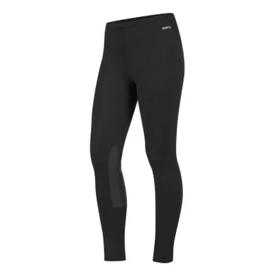 KERRITS Kid's Fleece Lite II Knee Patch Black Solid Riding Tights (60559BLACK)