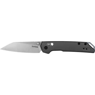 Kershaw 2051R Iridium Mini 3" Folding Reverse Tanto Plain Stonewashed D2 Steel Blade, Gray Anodized Aluminum Handle