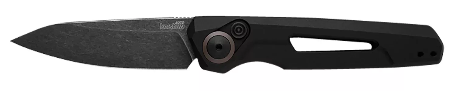 Kershaw Launch 11 Automatic 2.75″ Folding Drop Point Plain Black Oxide Blackwash CPM 154 SS Blade, Black Anodized Aluminum Handle, Includes Pocket Clip